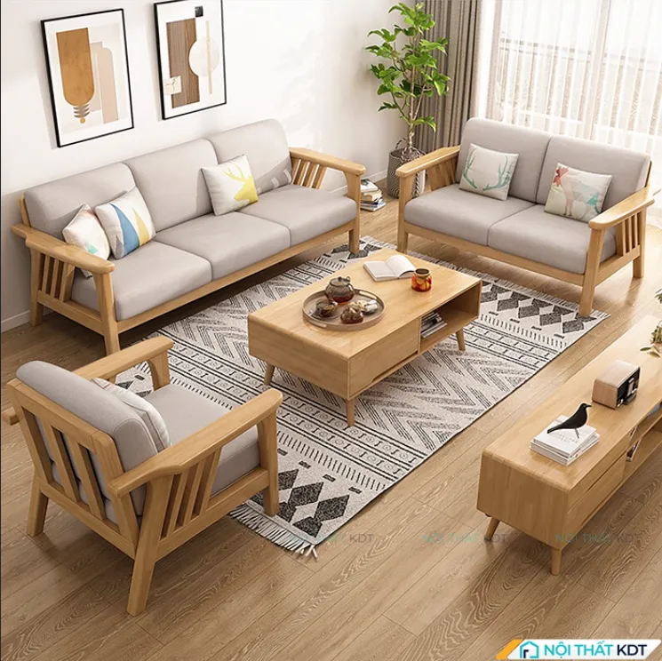Các mẫu ghế sofa gỗ thông rất phù hợp với phong cách nội thất tối giản, Bắc Âu