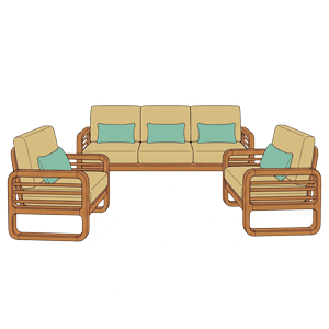 SOFA GỖ THEO BỘ