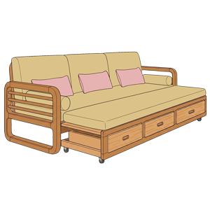 SOFA GIƯỜNG GỖ