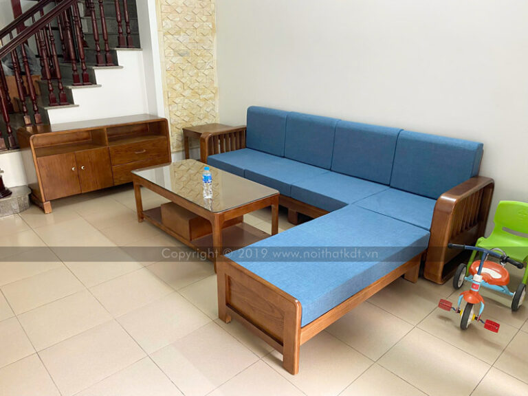 Ghế sofa gỗ góc L nan dọc S274-L photo review