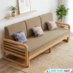 Sofa bed gỗ sồi SG-175 màu be