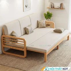 Sofa bed gỗ sồi SG-175 màu kem