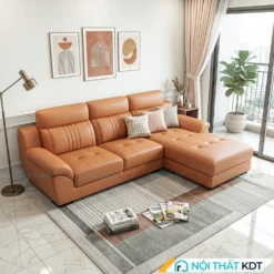 Sofa da phong khach S211 L3 mau cam