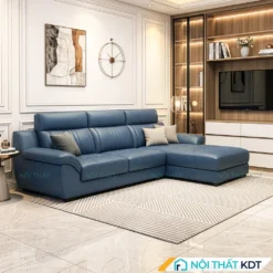 Sofa da phong khach S211 L3 mau xanh lam