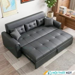 Sofa giường bọc da SG21 màu đen