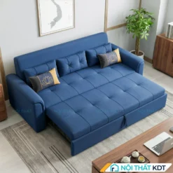 Sofa giường bọc nỉ SG21 màu xanh than