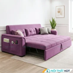 Sofa giường bọc nỉ SG21 màu tím