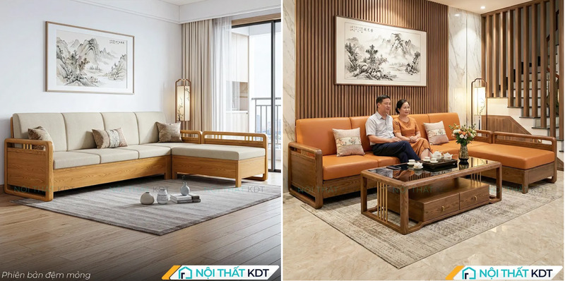 Gỗ công nghiệp rất phù hợp để ứng dụng vào nội thất, làm bàn sofa gỗ của phòng khách chung cư, nhà phố