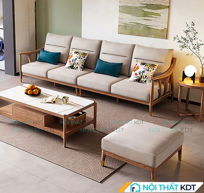 Gợi ý mẫu sofa đẹp gỗ công nghiệp thiết kế sofa văng và bàn trà, ghế đơn hiện đại cho phòng khách