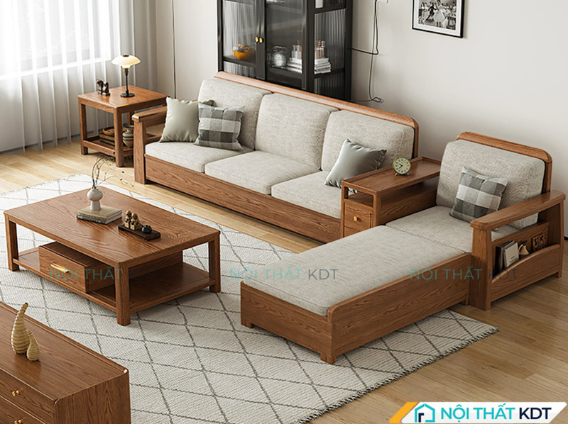 Một gợi ý mẫu sofa hiện đại làm từ gỗ gõ đỏ tiện lợi cho nhà phố, chung cư (hình ảnh minh họa)
