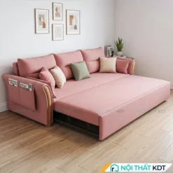 Sofa bed 3 chõ ngồi SG-22 nỉ màu hồng