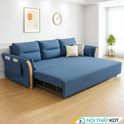 Sofa bed 3 chõ ngồi SG-22 nỉ màu xanh dương