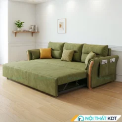 Sofa bed 3 chõ ngồi SG-22 nỉ màu xanh rêu