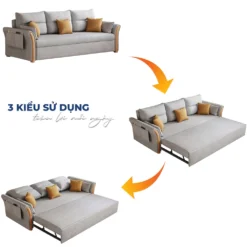Sofa bed tay vịn uốn mềm SG-22 3 tư thế