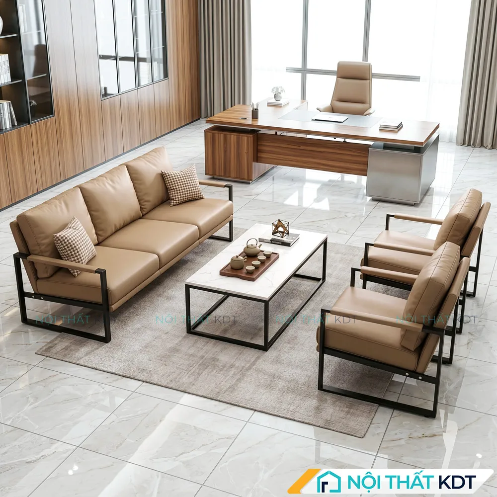 Sofa phòng giám đốc khung kim loại S58-U