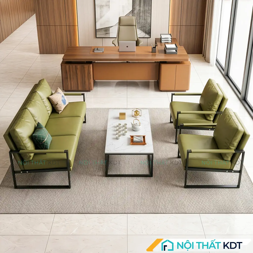 Sofa phòng giám đốc khung sắt mỏng gọn S58-U