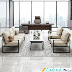 Sofa văn phòng nhỏ gọn màu kem S58-U