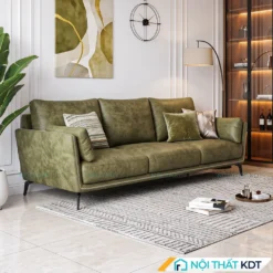 Sofa văn phòng da màu xanh S122 cho không gian nhà phố