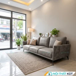 Sofa văn phòng dáng văng màu xám S122 trẻ trung