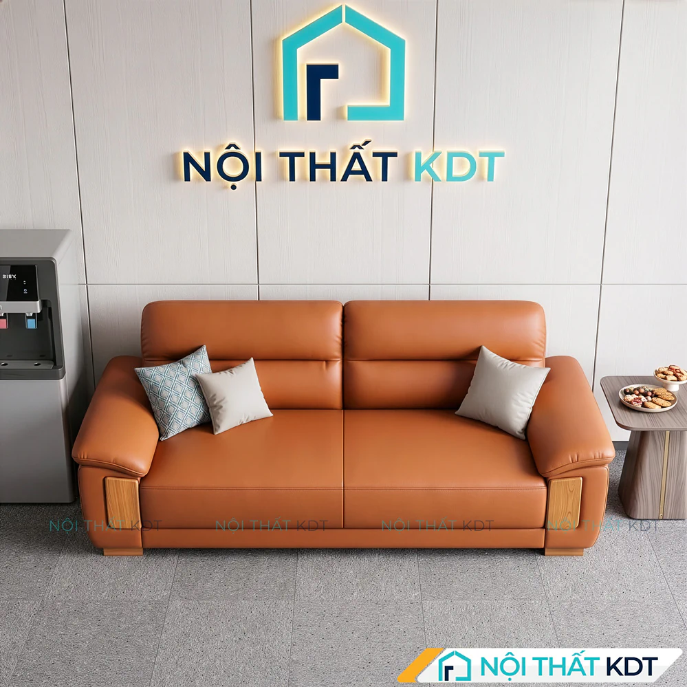 Ghế văng sofa văn phòng S639 bọc da màu da bò